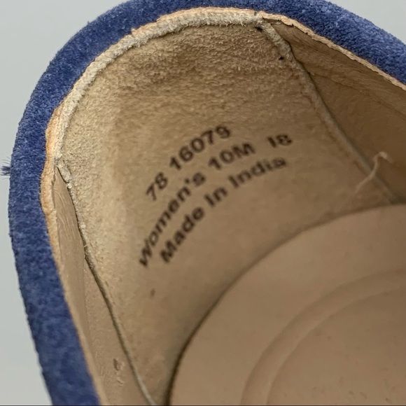 Johnston & Murphy Preppy Blue Perforated Suede Slip On Loafer Elevated Sneaker - Picture 15 of 15